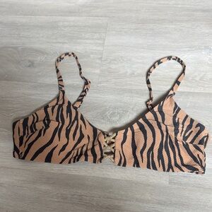 Aerie Zebra Print Bikini Top size medium